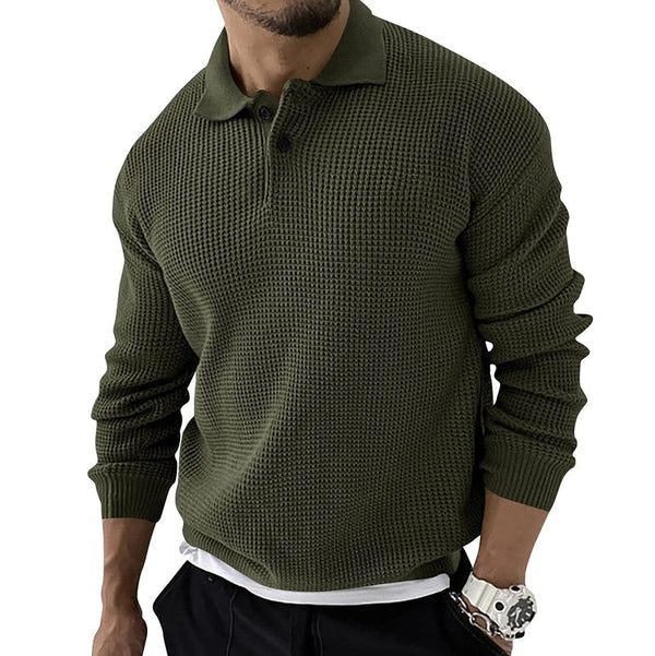 Max's Polo-Pullover mit Revers | Herrenmode Lässiger Strickpullover für den Streetwear-Look