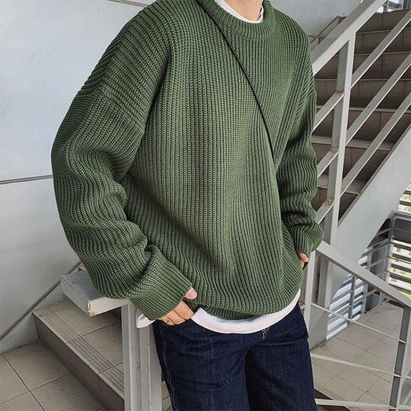 Andreas's Wollpullover | Herren Pullover in Uni-Farbe für den perfekten Streetwear-Look