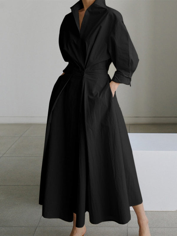 Nona Kleid | Exklusives Urban Dress mit Hemdkragen