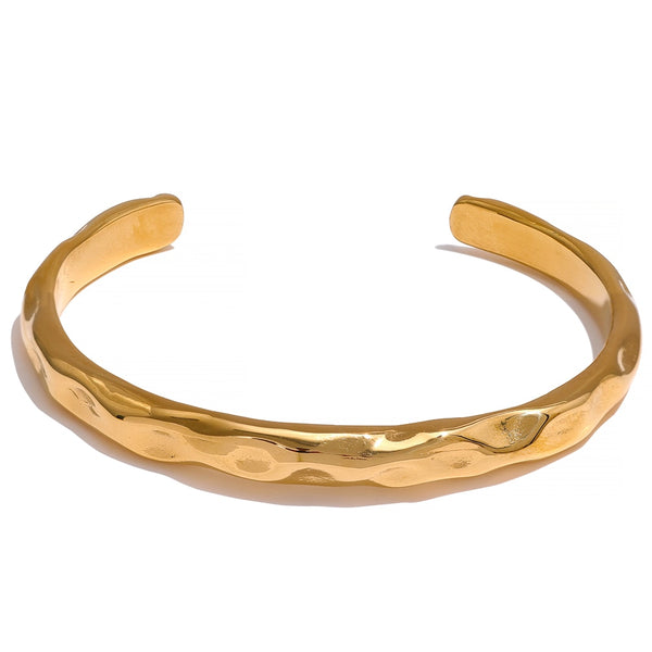 Sophie's Schimmernde Stilvolle Stahl-Armkette | Damen Minimalistische Goldfarbene Metallarmband