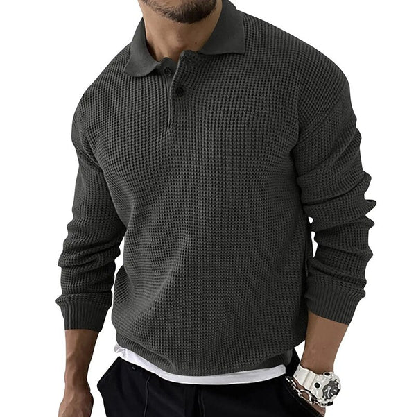 Max's Polo-Pullover mit Revers | Herrenmode Lässiger Strickpullover für den Streetwear-Look