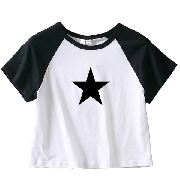 Sophia's Stilvolle Stern-Tops | Damen T-Shirt für Y2K Fashion