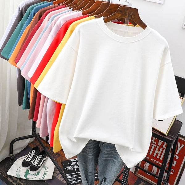 Klara's Kuscheliges Baumwoll-Basic: Plus-Size T-Shirt für Damen