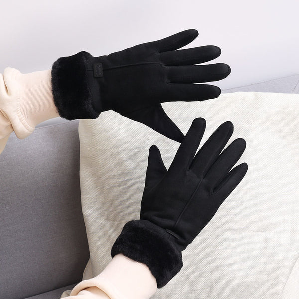 Lena's Damen Handschuhe | Plüsch Vollfinger-Touchscreen-Handschuhe