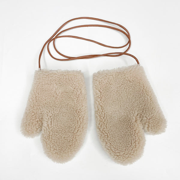 Clara's Handschuhe | Damen Teddybär-Handschuhe, modisch, dick, warm, Großhandel, Schafwolle Handwärmer
