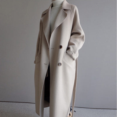 SOPHIA - Lässiger Wollmantel für Damen - Damen Mantel Lang Wollmantel