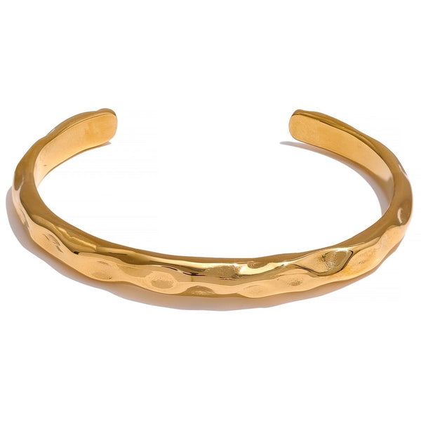 Sophie's Schimmernde Stilvolle Stahl-Armkette | Damen Minimalistische Goldfarbene Metallarmband